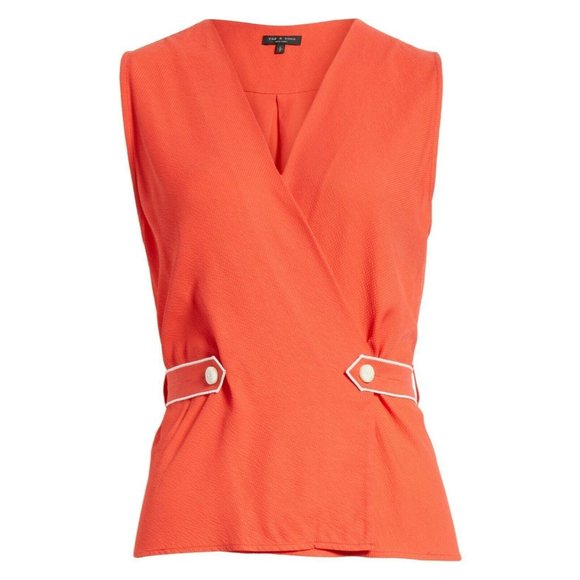 $295 rag & bone Tabitha Sleeveless Top S - Picture 3 of 6